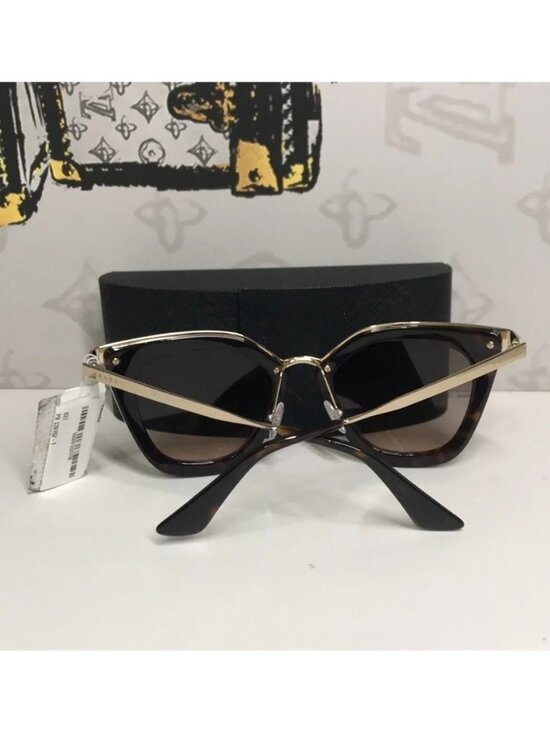 New Authentic Prada PR53S 2AU-3D0 – Havana Brown Gradient Cat-Eye Sunglasses main image 6